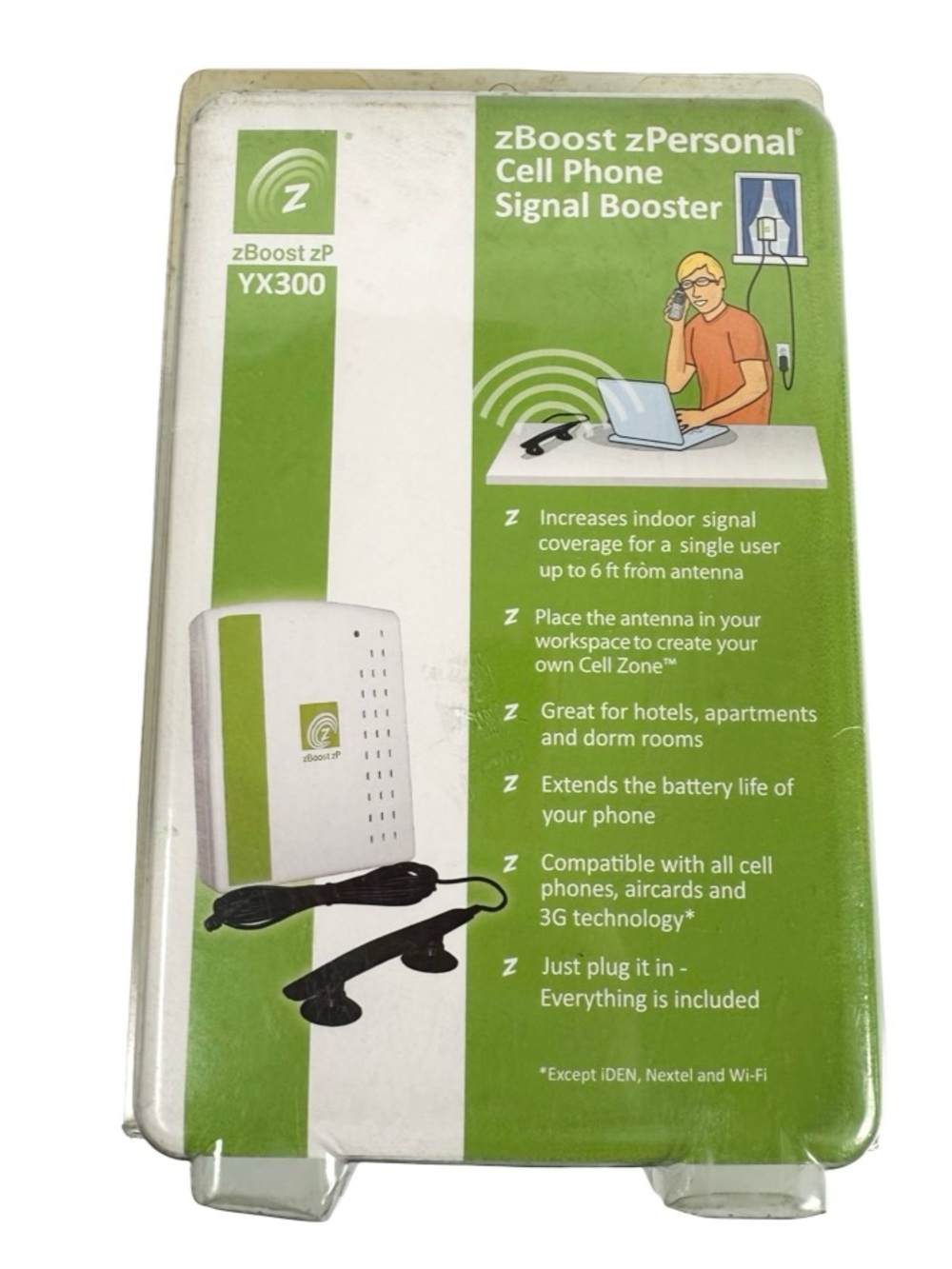 zBoost YX300-PCS-CEL zPersonal Dual Band Cell Phone Signal Booster WiFi-Extender